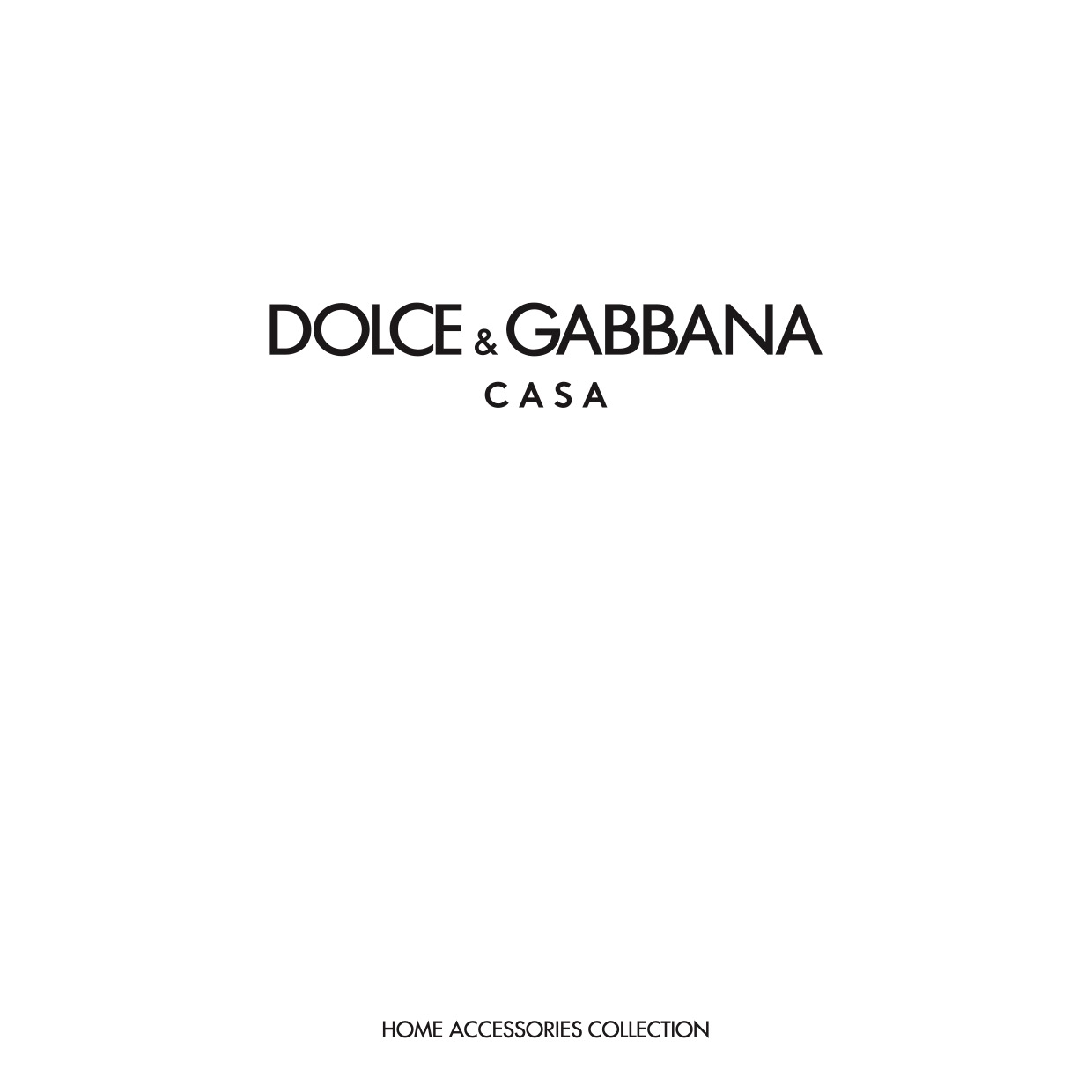Okładka katalogu Dolce&Gabbana Casa — Home Accessories Collection